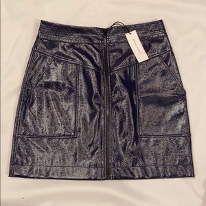 Rebecca Minkoff blue patent skirt